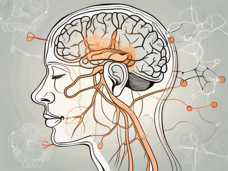 The olfactory nerve interacting with scent molecules
